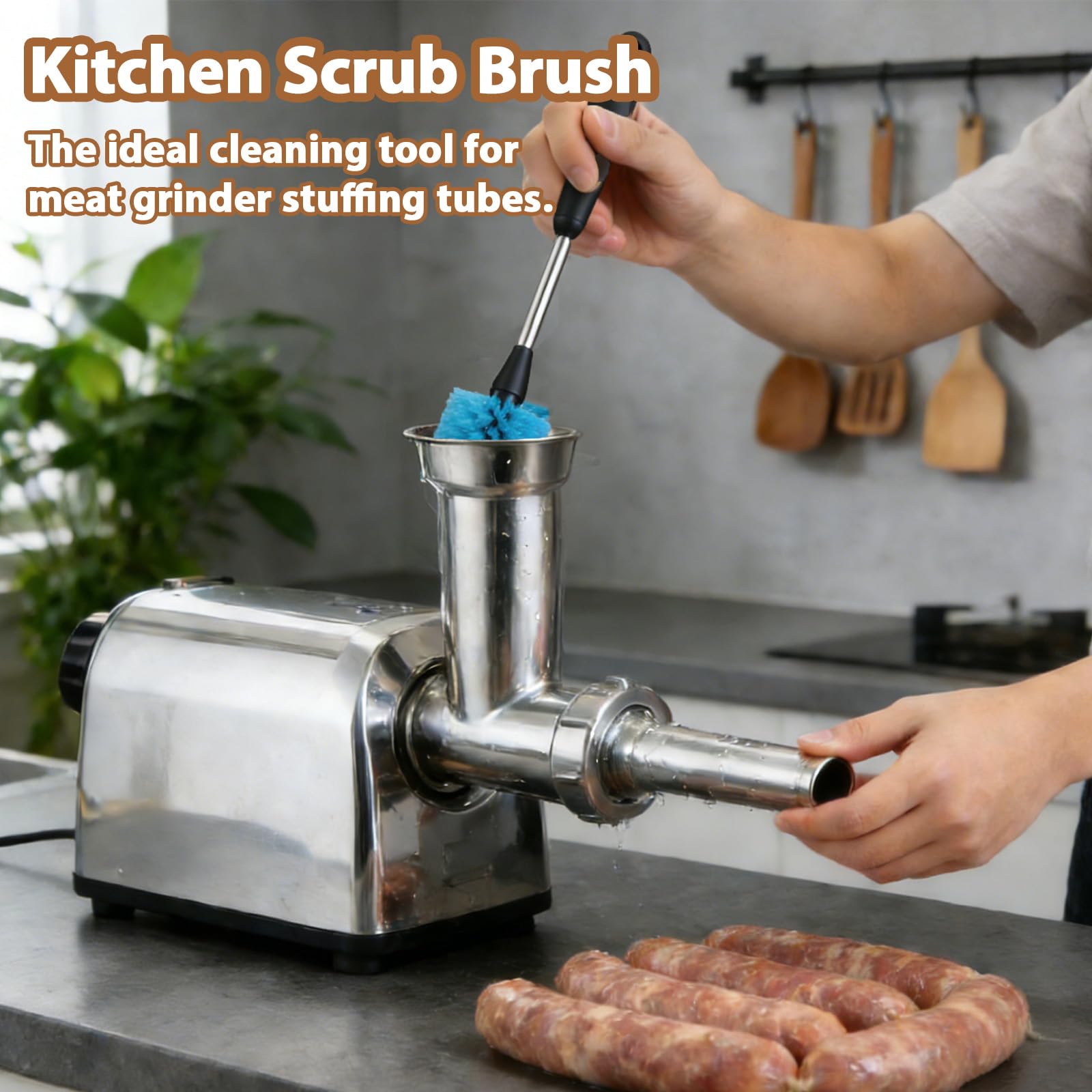 Heavy-Duty Multi-Purpose Kit chen Brush Set | for Meat Grinder, Mixer & Home Cleaning | Complete Kit for Stubborn Residue Removal (16-Piece Set)