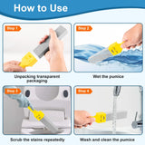 MEQHUO 10 Pack Pumice Stone with 2 Handles, Toilet Bowl Cleaner Ring Remover, Pumice Stone for Toilet Cleaning, Bathtub, Grill, Pool, Sinks, Stove