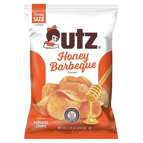 Utz Honey Barbeque Potato Chips, 7.75 Oz