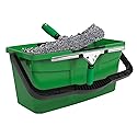 Unger Commercial Window Cleaning Kit - 3-in-1 Starter Set with 14" Squeegee, Microfiber Washer with T-Bar Handle & 3-Gallon Bucket - Complete Glass