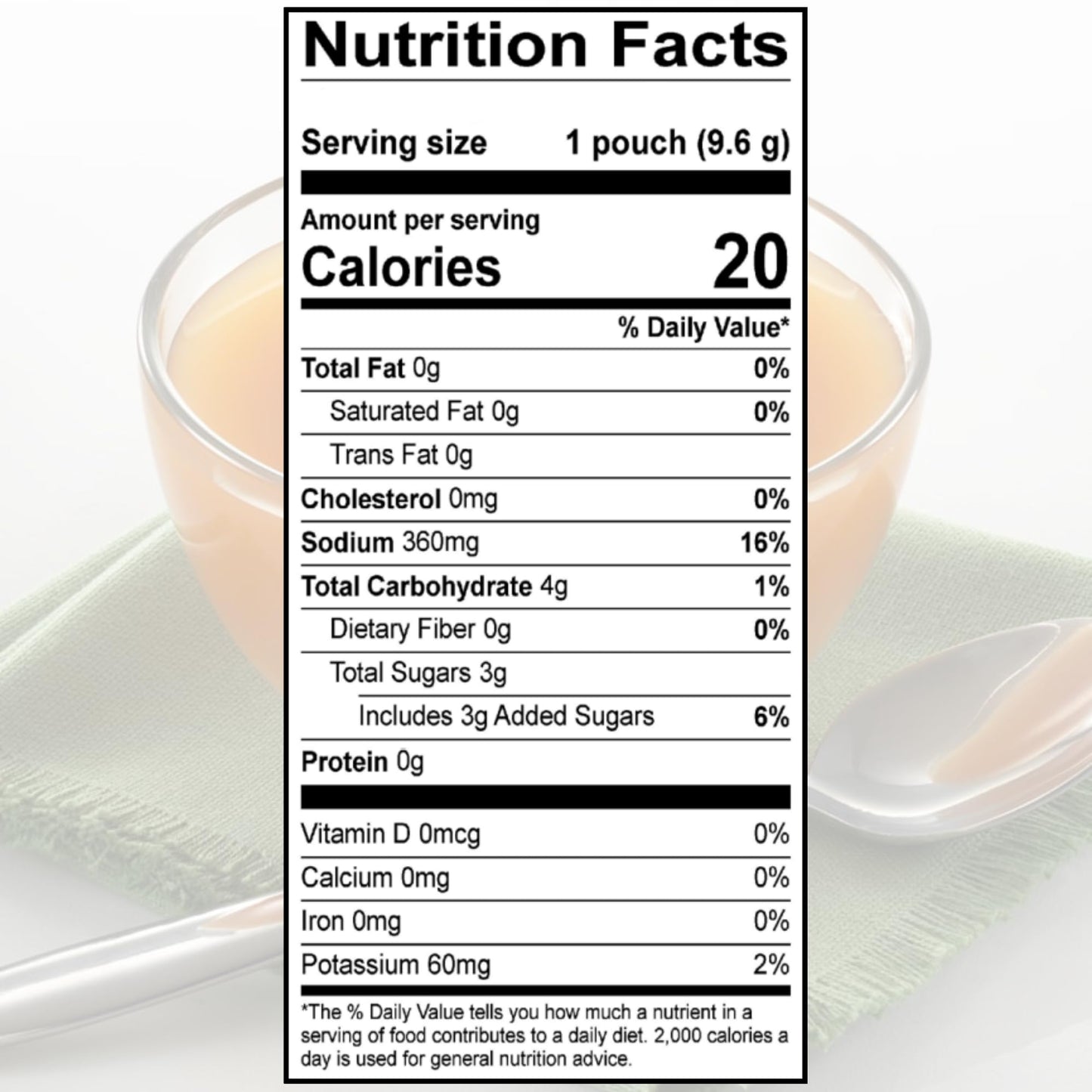 SAVORY CHOICE Reduced Sodium Vegetable Broth Concentrate, 15 Packets (9.6g) - Vegan, Vegetarian, Gluten-Free, Diary-Free Broth Concentrate