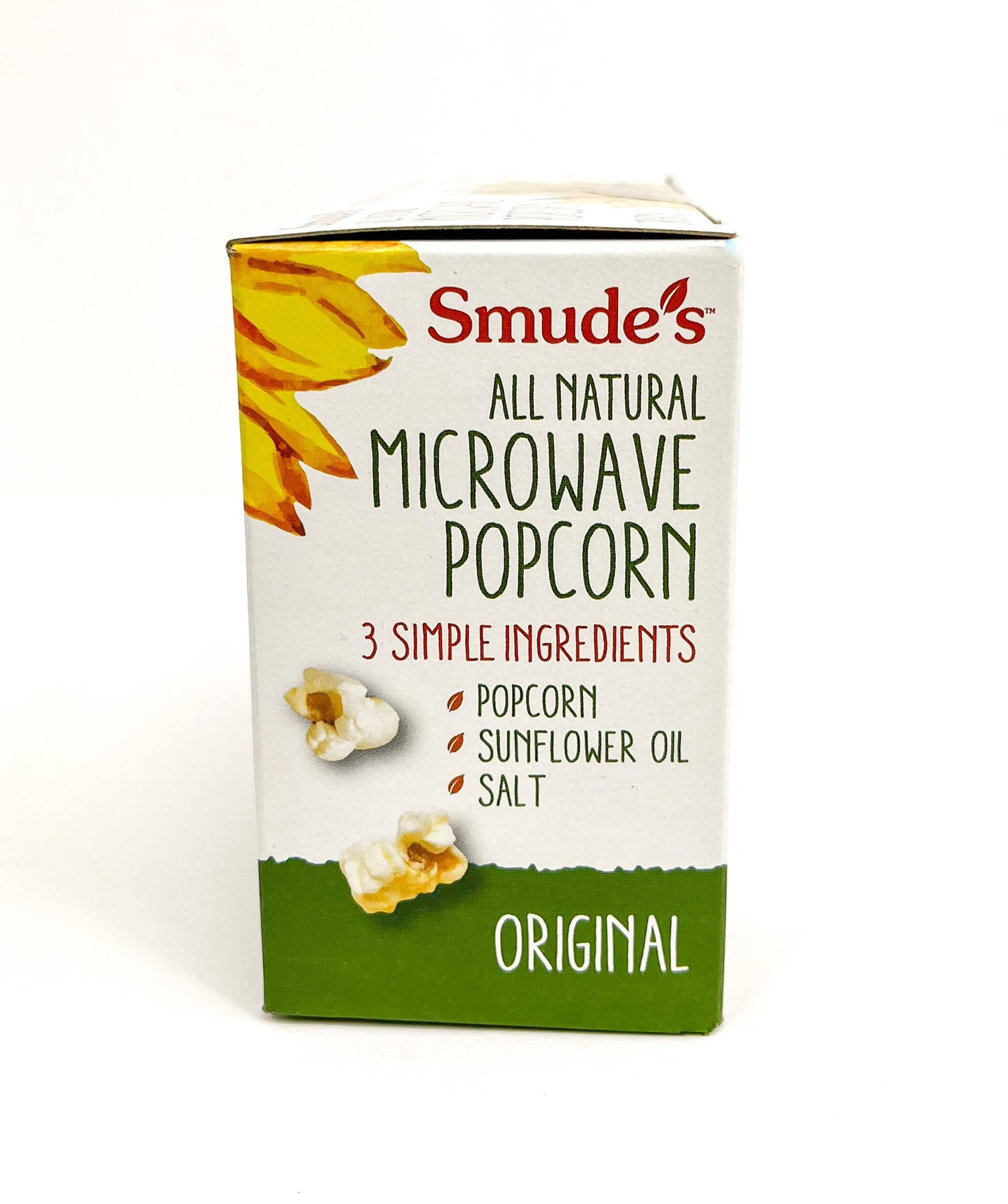 Smude's Brand All Natural Microwave Popcorn - Original | 3 Simple Ingredients - Popcorn, Smude’s Sunflower Oil, & Salt | Healthy Snack, Heart Healthy