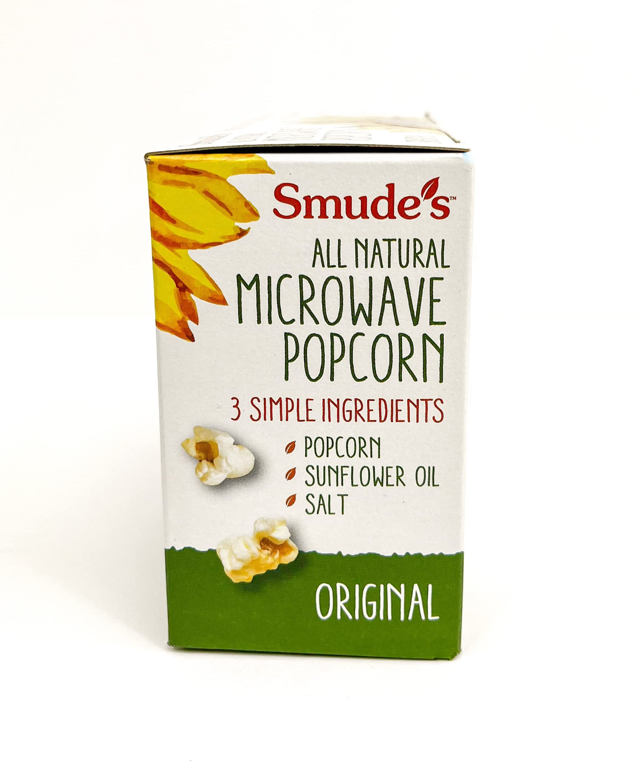 Smude's Brand All Natural Microwave Popcorn - Original | 3 Simple Ingredients - Popcorn, Smude’s Sunflower Oil, & Salt | Healthy Snack, Heart Healthy