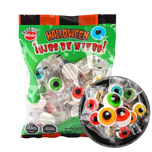 Eye Popping Gummies, 10.16oz Fun Sweet Eyeball Gummy, Chewy Bites Eyeball Gummy Candies Individually Wrapped Jelly Filled for Kids, Novelty Gag Gift