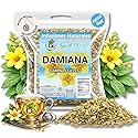 Damiana Leaf Te - 4 oz (113g) Loose Herbal Tea + Stainless Steel Tea Infuser - 100% Natural Turnera diffusa - Authentic Mexican Origin