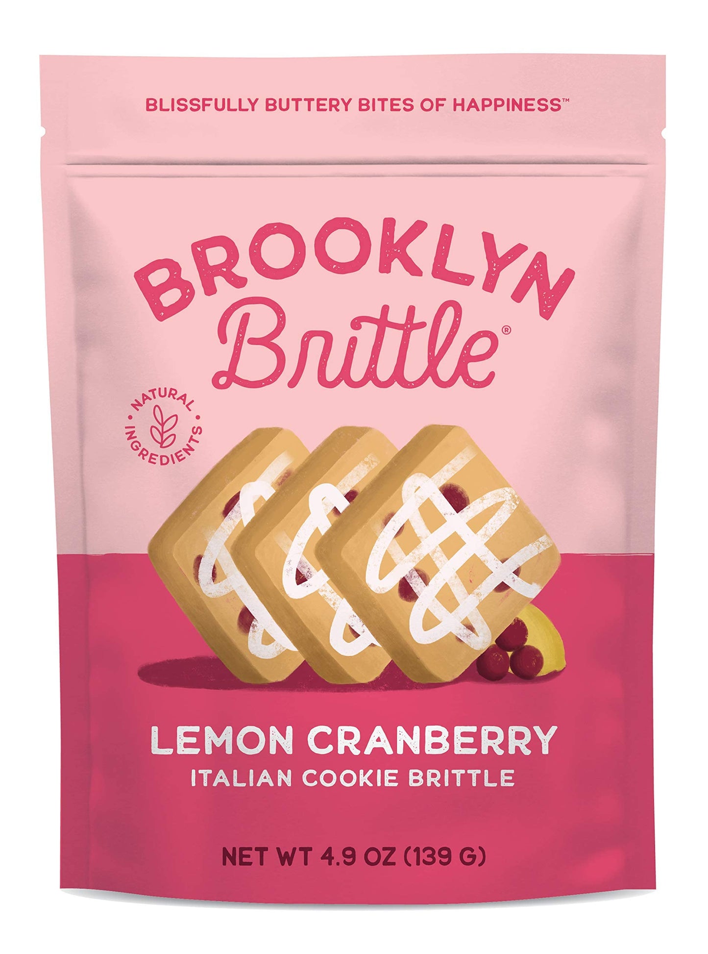 Brooklyn Brittle Deluxe Variety Bundle - Sweet & Savory Cookie Brittle|Italian Cookie Brittle|Flavors-Cinnamon Walnut, Espresso Chip, Lemon Cranberry