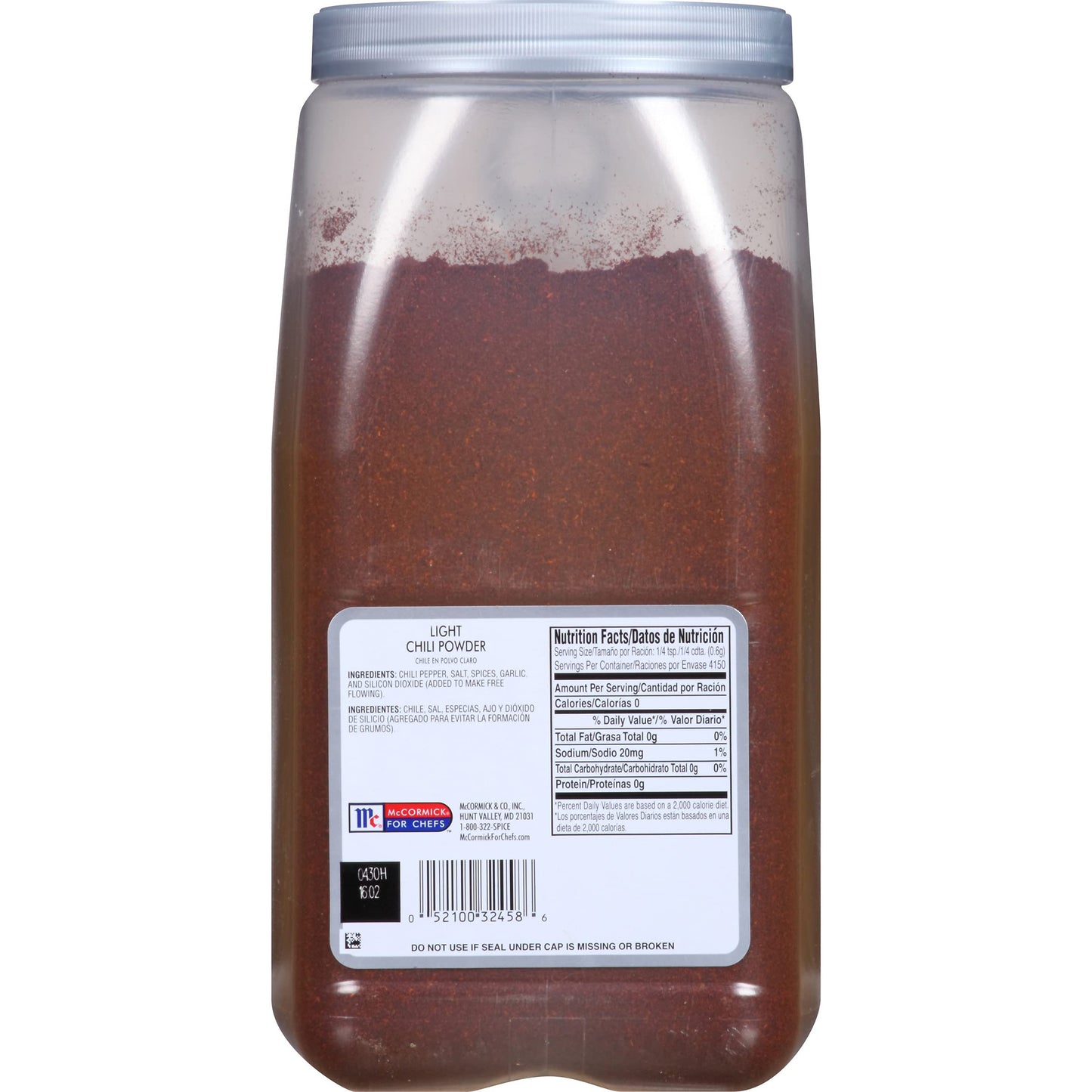 McCormick Culinary Light Chili Powder, 5.5 lb - One 5.5 Pound Container of Bulk Chili Powder for Cooking, Perfect in Tex-Mex and Mexican Cuisines
