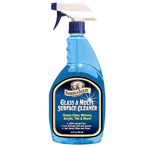 Parker & Bailey Glass & Multi-Surface Cleaner - Glass Cleaner Spray Multi Surface Cleaner Cleaning Spray Mirror Cleaner Tile Cleaner Bathroom Cleaner