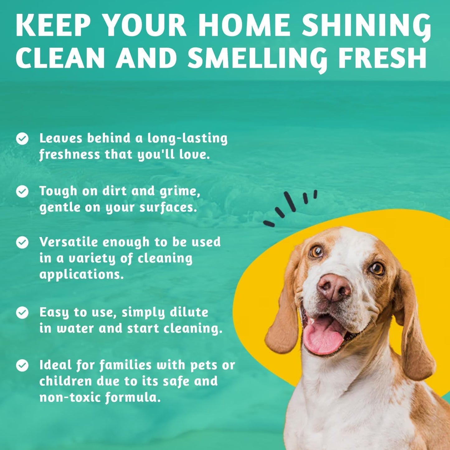 Multi Purpose Cleaner Pet Odor eliminator 64oz - Concentrate MAKES 32 GALLON - MADE IN USA- pH Neutral - Strong Floor Cleaner Odor eliminator - Stain