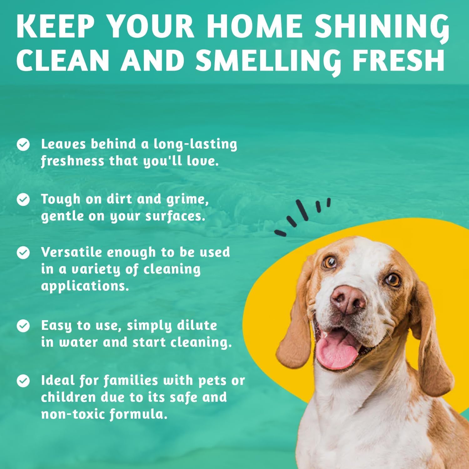 Multi Purpose Cleaner Pet Odor eliminator 64oz - Concentrate MAKES 32 GALLON - MADE IN USA- pH Neutral - Strong Floor Cleaner Odor eliminator - Stain