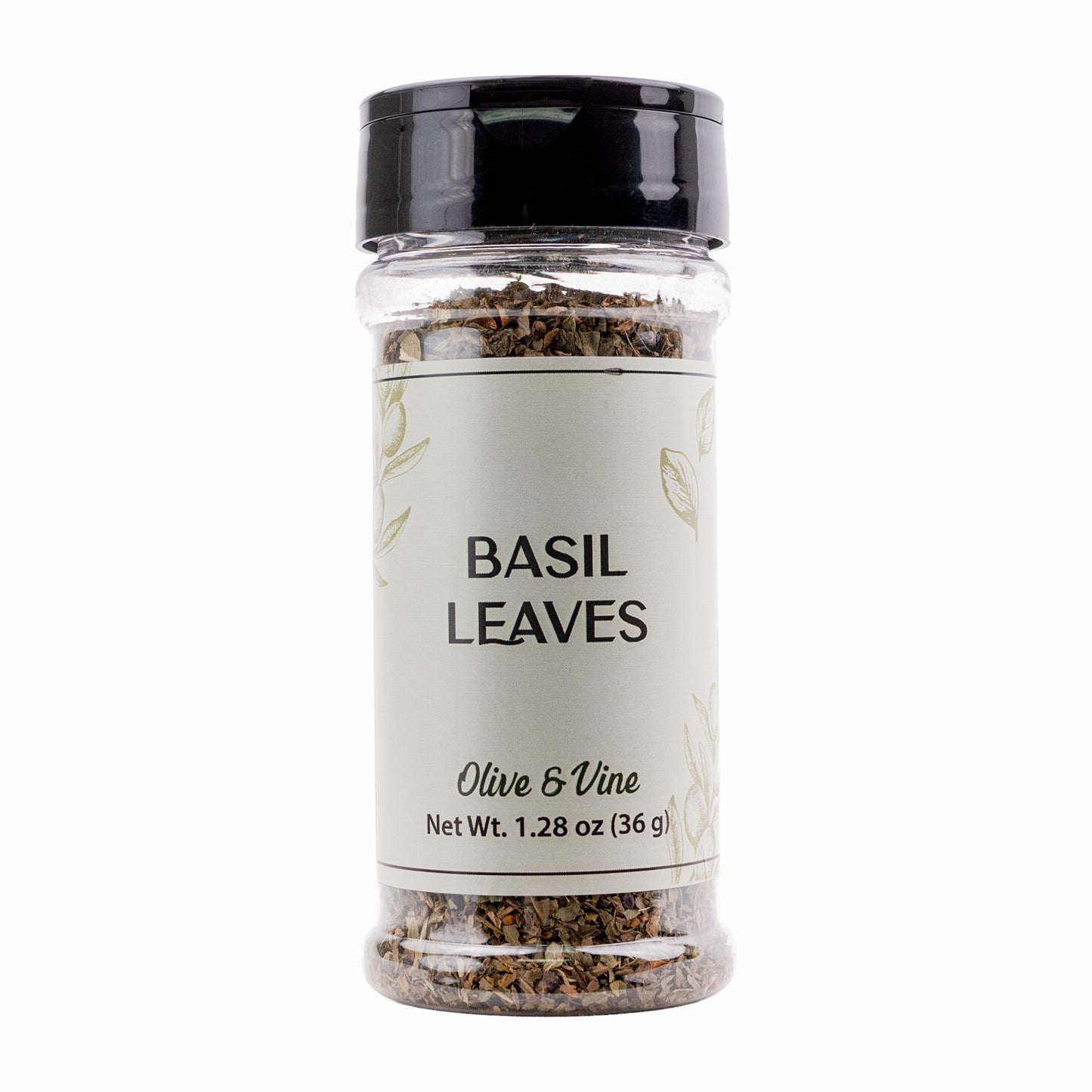 Olive & Vine Basil Leaves, Fresh Herbal Flavor, Seasoning for Pasta, Pesto, Salads, Rich Tradition, Authentic Taste, For Global Recipes (1.28 Ounce)