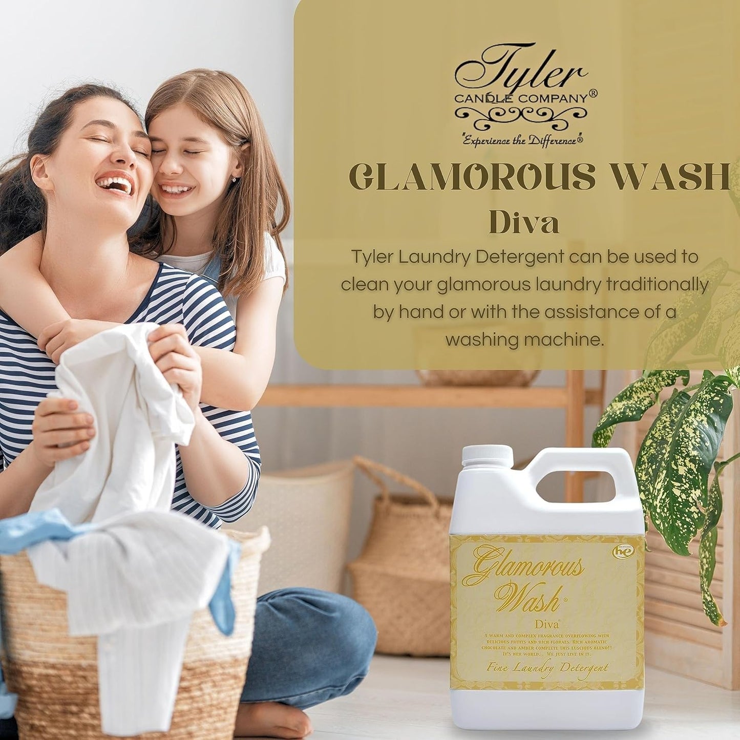 Tyler's Glamorous-Wash Diva Laundry Detergent 128oz (Pack of 1) ILIOS Packaging.