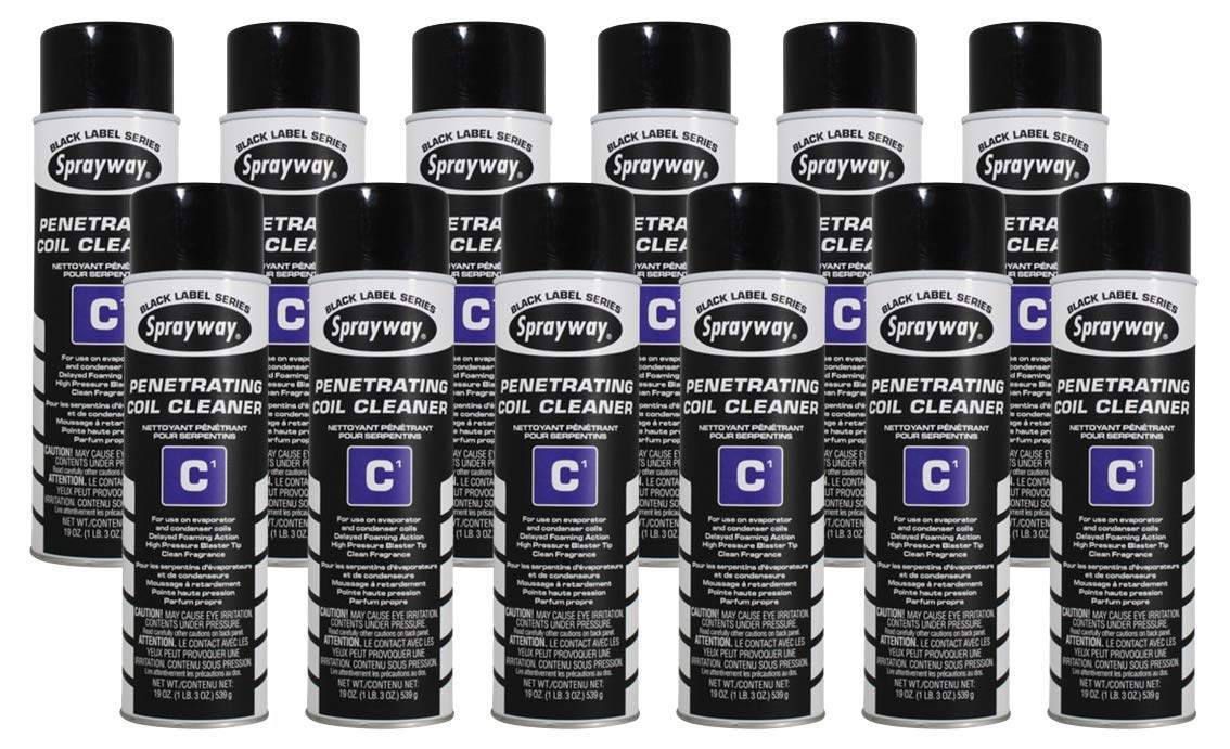 Sprayway SW287 Aerosol C1 Penetrating Coil Cleaner, 19 oz