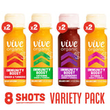 Vive Organic Immunity Boost Shot Sampler Pack | Immunity Boost Original | Immunity Boost Cayenne | Immunity Boost Elderberry | Immunity Boost Vitamin