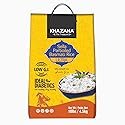 Authentic Ultra Long Sella Parboiled Basmati Rice by Khazana in 10 lb Bag - Aromatic and Flavorful Indian Grain - Non-GMO, Gluten Free, Kosher, Cholesterol Free