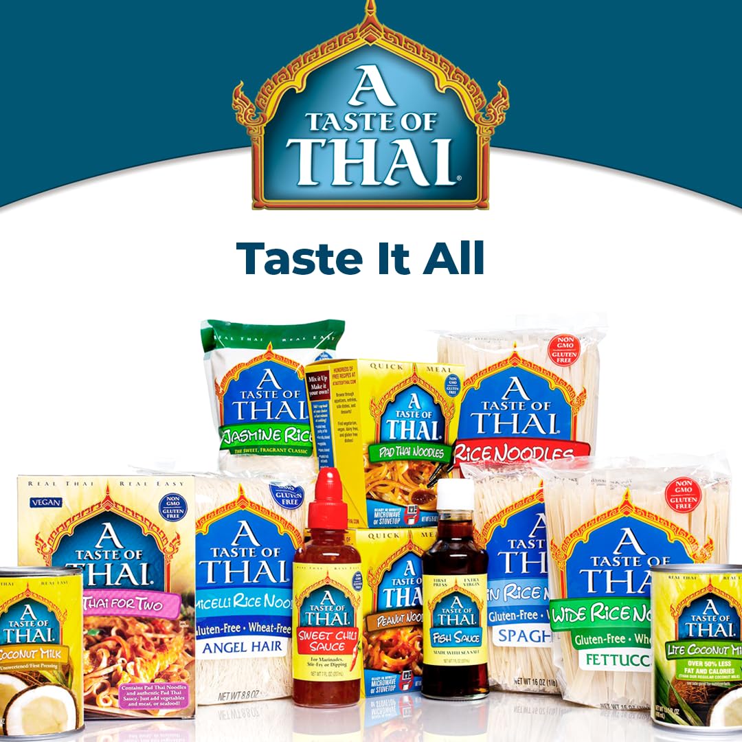 A Taste of Thai Coconut Milk Unsweetened | Canned, Ready to Use Creamy Coconut Cream | Non-GMO & Free of Gluten, Dairy, Trans Fat and Preservatives