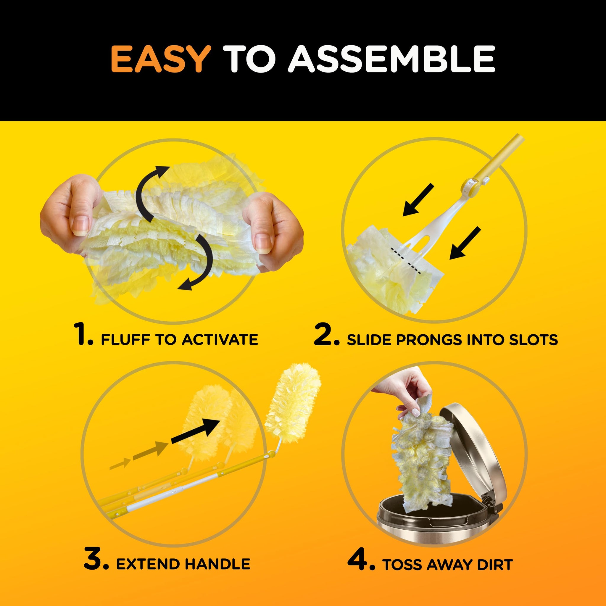 Swiffer® Dusters™ Heavy Duty 6 ft Super Extendable Handle Pet Starter Kit