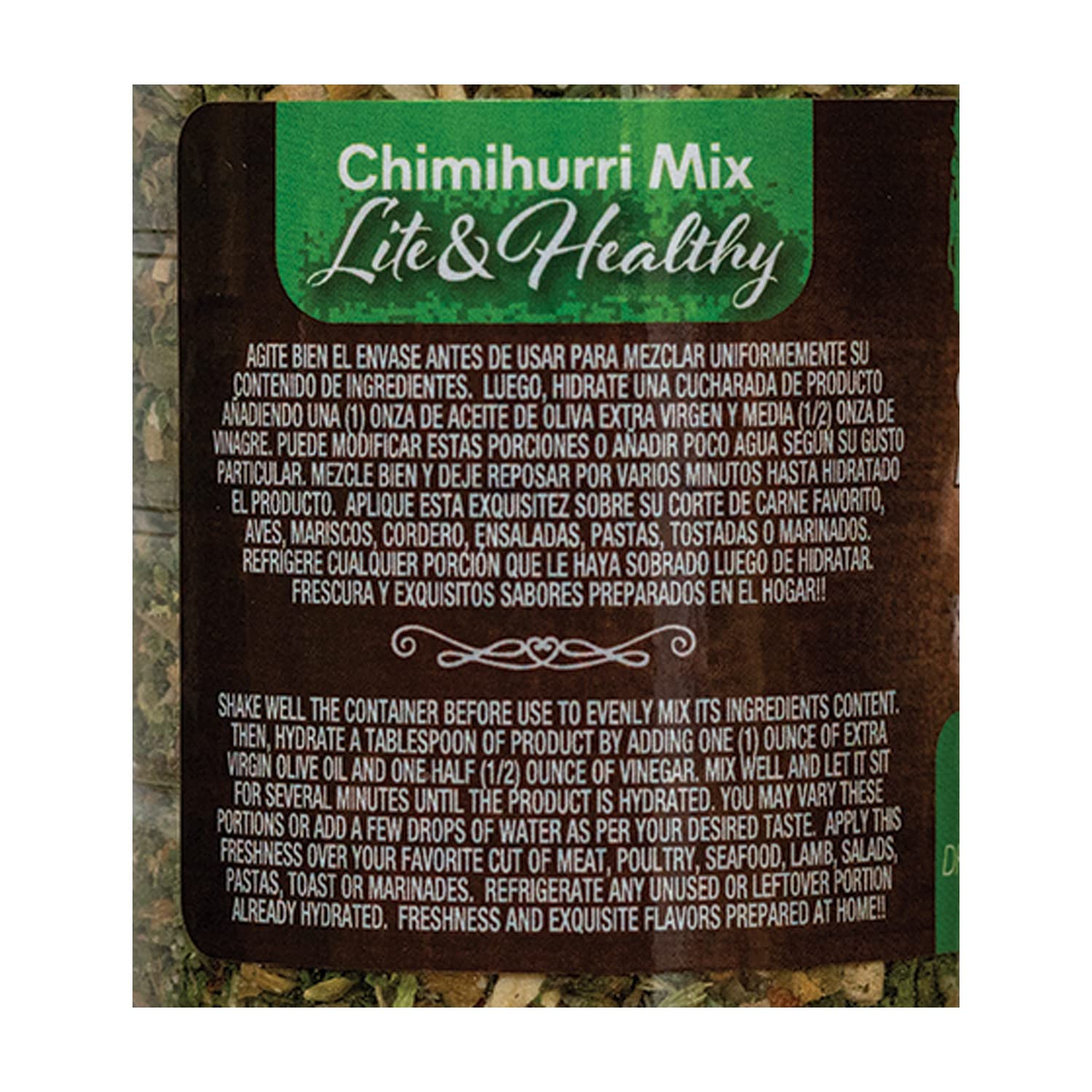 Montero Chimichurri Mix 2oz - Dry Chimichurri Sauce Blend - Fat & Cholesterol Free - Sugar Free - Lite & Healthy
