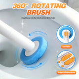SOPAMI 32pcs Disposable Toilet Brush Sponge Head Refills, 5-Layer Pre-Loaded Rich Foam Sponge Replacement. Scrub Heads for Disposal Toilet Brush Wand