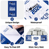 Anwyll 120Pcs Graduation Party Favor Decoration Stickers 2026 Grad Mini Candy Chocolate Bar Wrapper Label Sticker Self Adhesive Congrats Graduation
