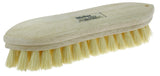 Weiler 44023 9" Block Size, White Tampico Fill, Pointed Wood Block, Hand Scrub Brush, 9" Block, 1-1/8" Trim Length