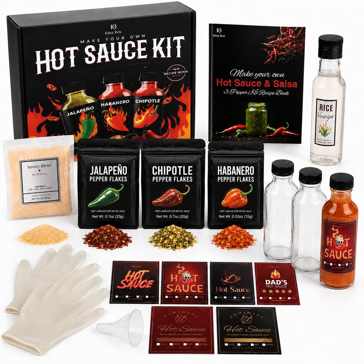 Hot Sauce Making Kit - Make Your Own Fresh Hot Sauce At Home, Gift Set