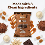 Munch Better Dulce de Leche Brownies - 12 Individually Wrapped Bars, 15g Protein, 7g Collagen, Gluten-Free, Soft Baked Snack with Rich Caramel Flavor