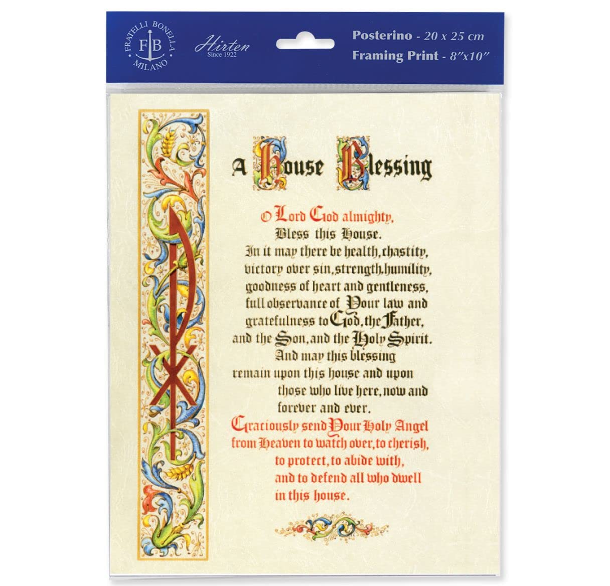 A House Blessing 8"x10" Italian Prints, 3-Count Value Pack