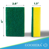 Heavy Duty Scrub Sponge for Cookware, Dual-Sided Cleaning Pot Scrubber, Odorless, Long-Lasting, Kitchen and Dishwashing Essential, Large & Thick 4 x