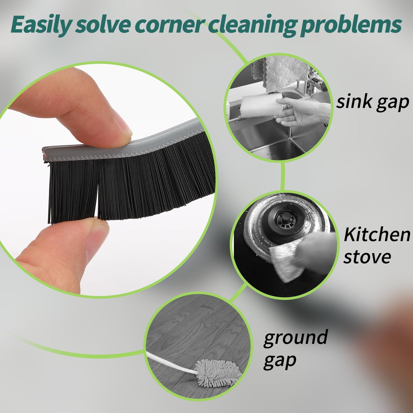 9 Pcs Crevice Cleaning Brush, Bathroom Gap Brush, Hand-held Groove Gap Cleaning Tools, Multifunctional Crevice Gap Small Cleaning Brush Tool, Shutter