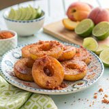 Snak Club Tajin Peach Rings Gummy Candy, Fruit Candy Gummies with Chili and Lime Seasoning, Mild, Gluten-Free and Vegan Snacks, 5 oz Resealable Bags
