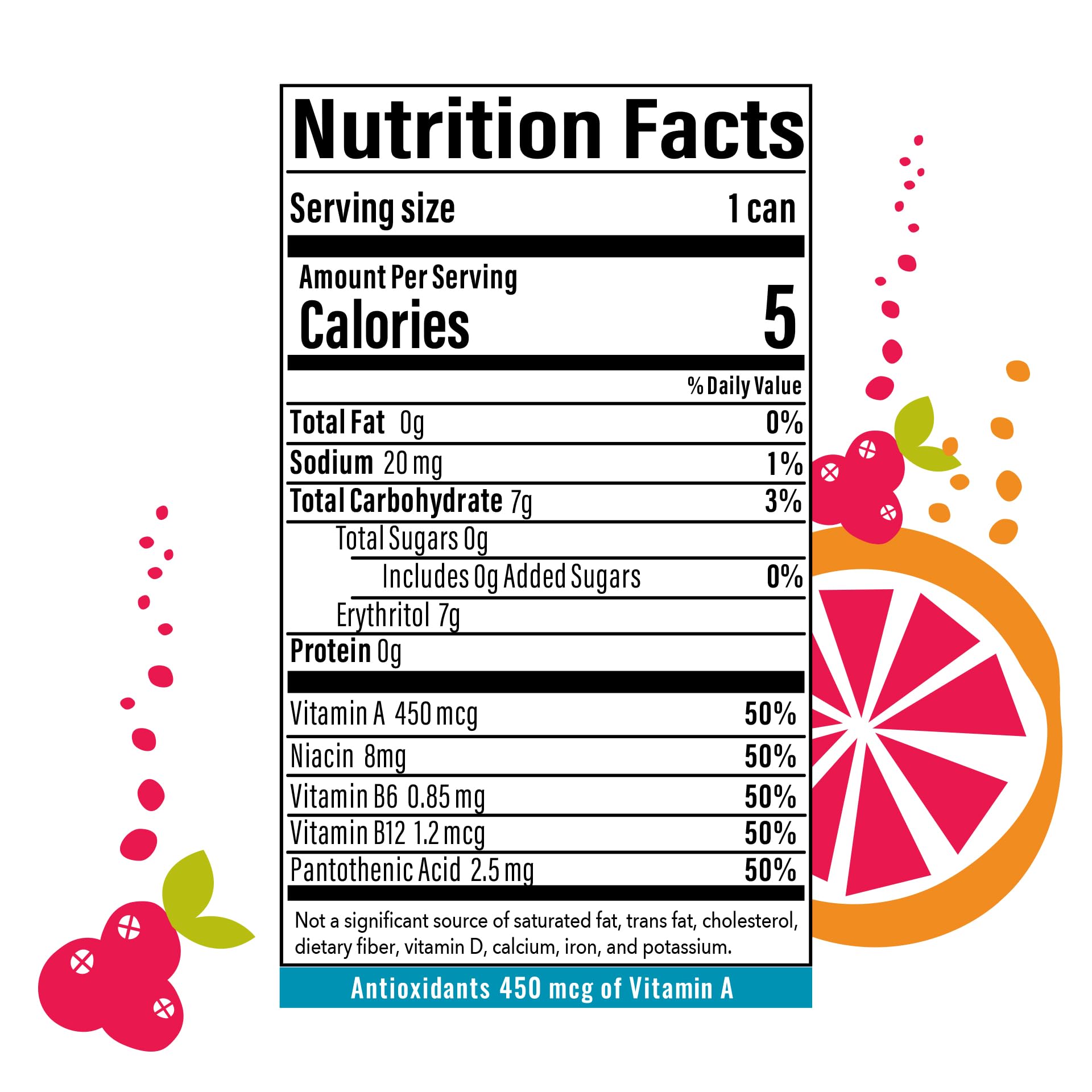 BUBBL'R cranberry grapefruit sparkl'r, Antioxidant Sparkling Water with Natural Caffeine, 0g Sugar, Gluten Free, All Natural Flavors, 12 Fl Oz Cans