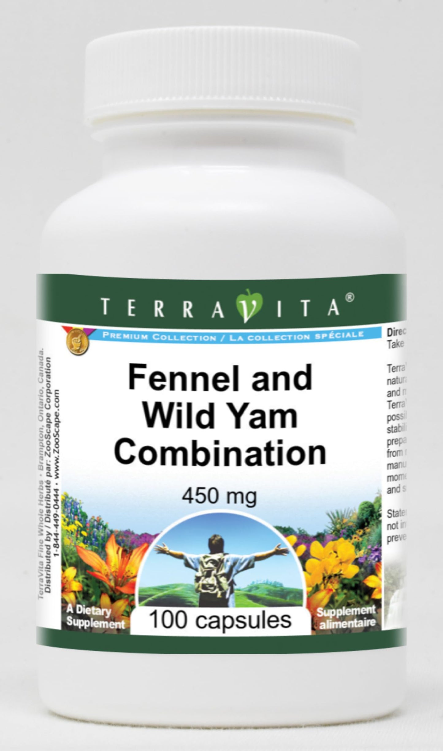 Fennel and Wild Yam Combination - 450 mg (100 Capsules, ZIN: 513401) - 3 Pack
