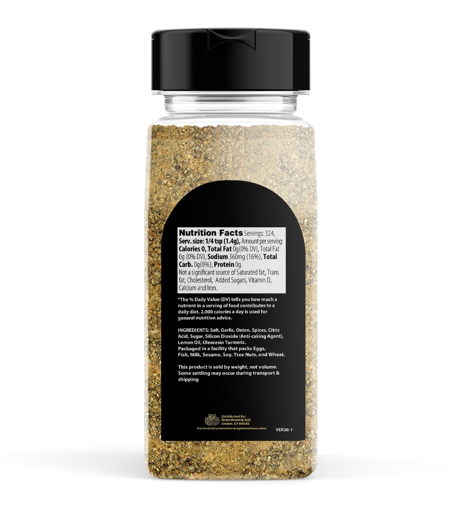 GranAroma Lemon Pepper Seasoning, 1 lb, Versatile Seasoning Blend, Chicken & Steak, Zesty Flavor