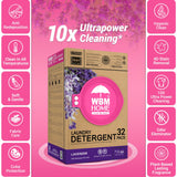 WBM 10-in-1 Laundry Detergent Pods, Fabric Softener with Lavender Extracts, High-Efficiency Laundry Pods with Powerful Stain Lifter Technology - 32