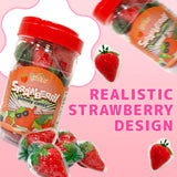 Apexy Strawberry Gummies - with Fruity Liquid Center Eyeball Candy for Halloween, Birthday, Trick Or Treat, Party Candy - Jelly Filled Gummies, Fat