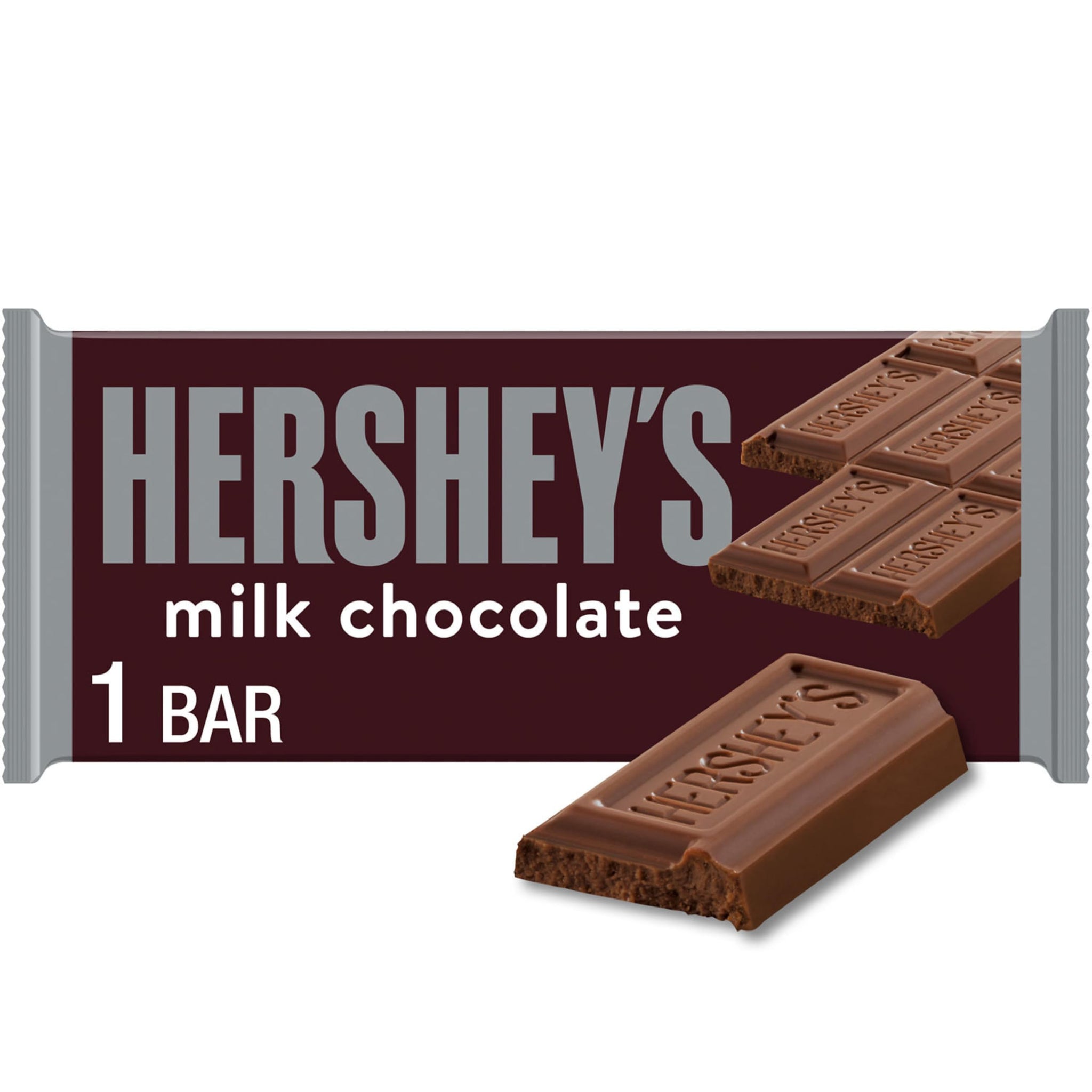 HERSHEY'S Milk Chocolate Candy Bar, 1.55 oz