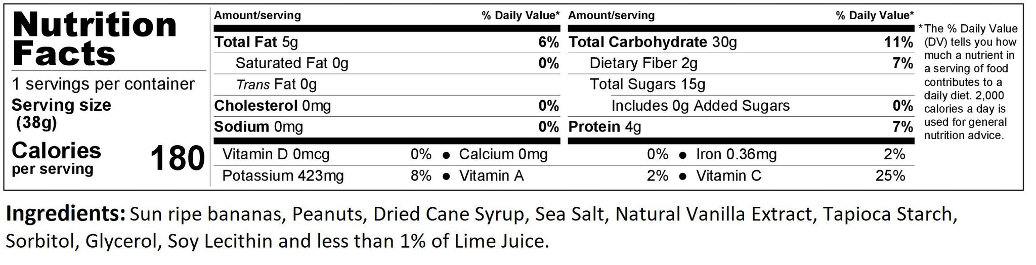 JanaBanana Plant Based bar with Peanut Butter (10, Peanut Butter)