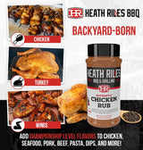 Heath Riles BBQ Rub, Chicken Rub Seasoning, Champion Pitmaster Recipe, Shaker Spice Mix, 11 oz.