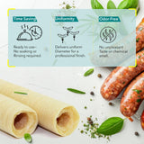The Sausage Maker® 19mm Collagen Casings For Sausage Making, Edible, Clear, Smoked Beef Collagen Sticks, 3/4” Diameter Snack Stick Casings, 148 Feet