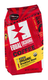 Equal Exchange Organic Whole Bean Breakfast Blend Coffee, 12 Ounce -- 6 per case.