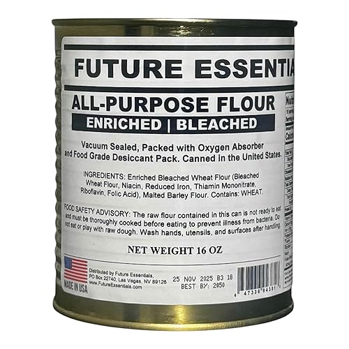 Future Essentials All Purpose Flour - Shelf-Stable, Long-Term Storage Baking Flour for Emergency Preparedness & Everyday Cooking - Made in the USA, 1