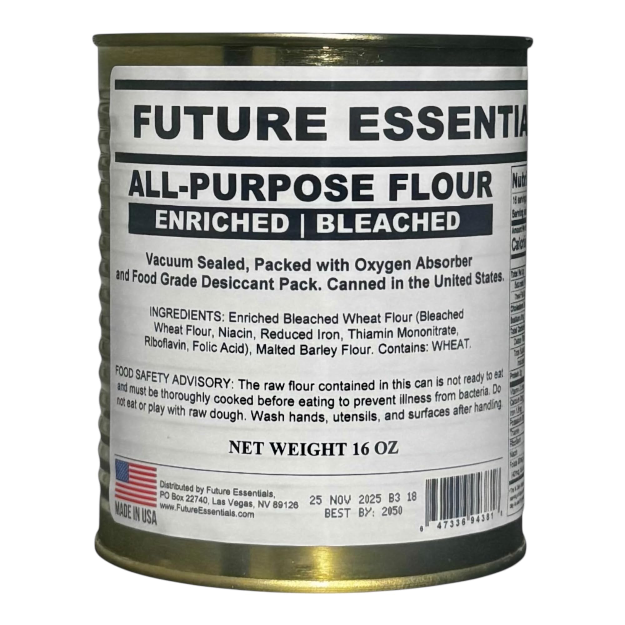 Future Essentials All Purpose Flour - Shelf-Stable, Long-Term Storage Baking Flour for Emergency Preparedness & Everyday Cooking - Made in the USA, 1