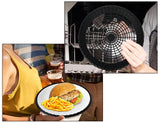 Auto-plaza 24x 9.7 Inch Heavy Duty Reusable Plastic Plate Holders Woven Plate Holder for Kitchen Outdoor Picnic (Black)