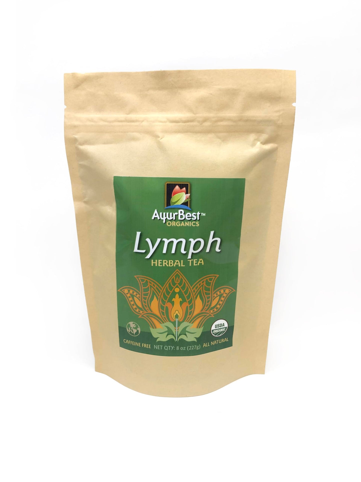 AyurBest Lymph Herbal Tea USDA Certified Organic, Net Wt. 8 oz (227g), Loose Tea