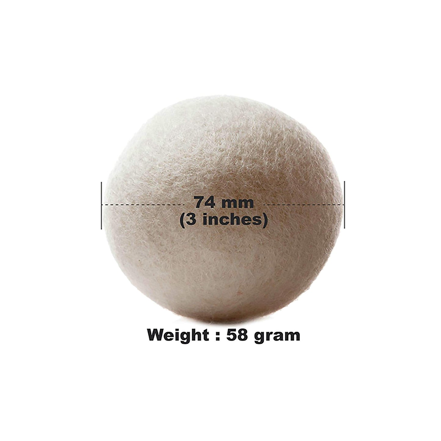 EcoJeannie (WB0004-4 Pack) Wool Dryer Balls - New and Improved XL Eco-Friendly Natural Unscented Fabric Softener Static Guard - 100% Natural New