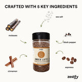 Zestify Amber Latte - Espresso Salted Caramel Seasoning Blend |BBQ Grilling, Popcorn Topper, Desserts, & Breakfast | Gourmet Spice Mix (5.3 oz Shaker)