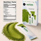 UNIQBITE Strawberry Matcha Powder Blend with Spirulina, 20 Single-Serve Sachets, for Hot and Iced Macha Latte, Green Tea, Smoothies and Baking, 5.64