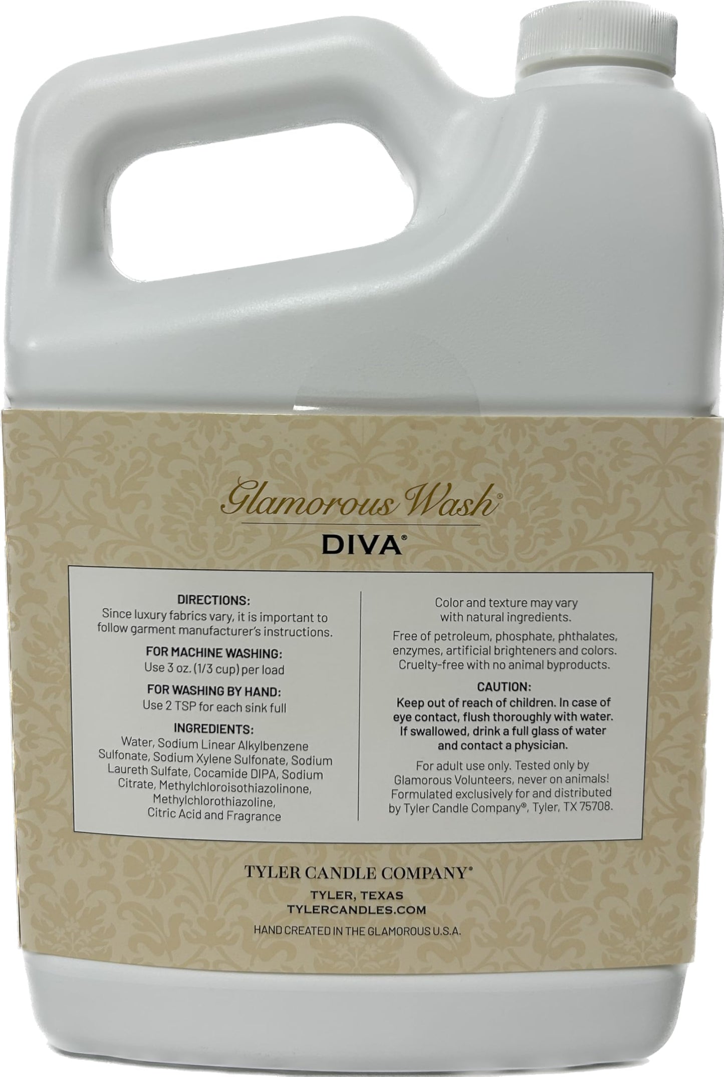 Tyler Glam Wash Laundry Detergent, Diva, Liquid, 64 Fl Oz (Half Gallon) HE Safe