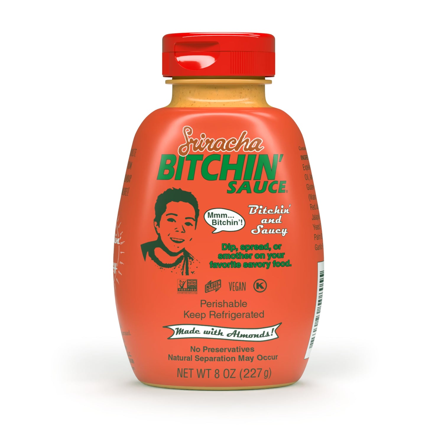 Bitchin' Sauce Sriracha Squeeze Bottle, 8oz - The Almond Dip